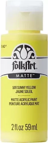 Matta akryylimaali keltainen - FolkArt Matte - Sunny Yellow 59 ml