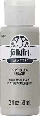Matta akryylimaali harmaa - FolkArt Matte - Steel Gray 59 ml