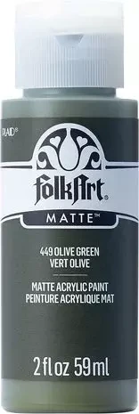 Matta akryylimaali vihreä - FolkArt Matte - Olive Green 59 ml