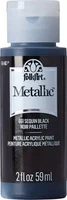 Metallihohtomaali musta - Folkart Metallic Sequin Black 59 ml