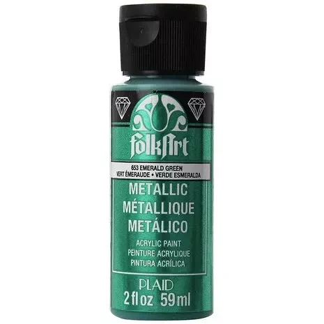 Metallihohtomaali vihreä - Folkart Metallic Emerald Green 59 ml