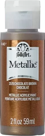 Metallihohtomaali ruskea - Folkart Metallic Chocolate Brown 59 ml
