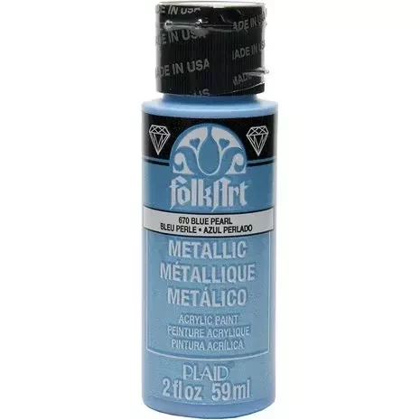 Metallihohtomaali sininen - Folkart Metallic Blue Pearl 59 ml