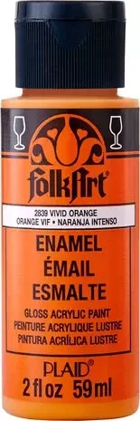 Lasimaali oranssi - Folkart Enamel Glass Vivid Orange 59 ml