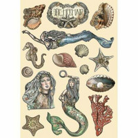 Vanerikoristeet 15x21 cm - Stamperia The Mermaid Colored Wooden Shape