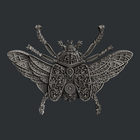 Silikonimuotti 11x10 cm - Zuri Steampunk Beetle 1
