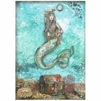 Riisipaperi A4 - Stamperia Mermaid Rice Paper