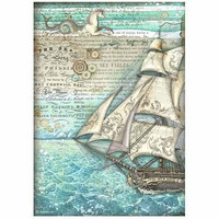 Riisipaperi A4 - Stamperia Sailing Ship Rice Paper