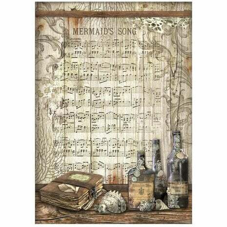 Riisipaperi A4 - Stamperia Mermaid's Song Rice Paper