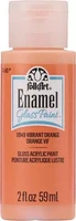 Lasimaali oranssi - Folkart Enamel Glass Vibrant Orange 59 ml