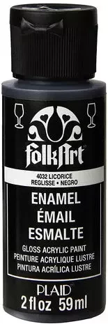 Lasimaali musta - Folkart Enamel Glass Licorice 59 ml