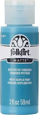 Matta akryylimaali turkoosi - FolkArt Matte - Mystic Turquoise 59 ml