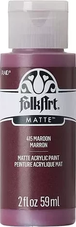 Matta akryylimaali punainen - FolkArt Matte - Maroon 59 ml