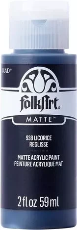 Matta akryylimaali musta - FolkArt Matte - Licorice 59 ml