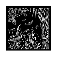 Sabluuna 18x18 cm - Woodland Mushrooms Stamperia Thick Stencil