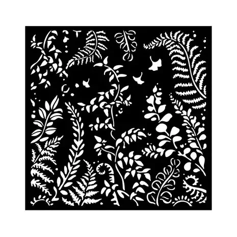 Sabluuna 18x18 cm - Leaves Ramage Stamperia Thick Stencil