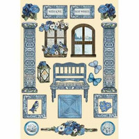 Vanerikoristeet 15x21 cm - Blue Land Stamperia Colored Wooden Shape