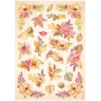 Riisipaperi A4 - Woodland Flowers Stamperia Rice Paper