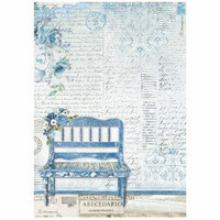 Riisipaperi A4 - Blue Land Bench Stamperia Rice Paper