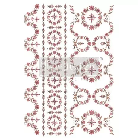 Siirtokuva 60x88 cm - Annie Sloan Flower Garland  Re-Design with Prima Decor Transfers