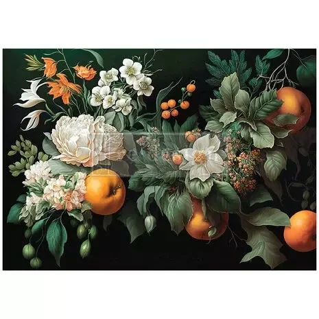 Kuitupaperi 59x84 cm - Botanical Bliss Re-Design with Prima Decoupage Fiber