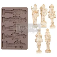 Koristemuotti 12x20 cm - Wooden Nutcracker Re-Design with Prima Decor Mould