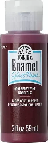 Lasimaali punainen - Folkart Enamel Glass Berry Wine 59 ml