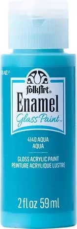 Lasimaali sininen - Folkart Enamel Glass Aqua 59 ml