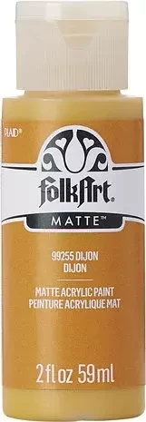 Matta akryylimaali keltainen - FolkArt Matte - Dijon 59 ml