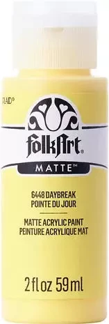 Matta akryylimaali keltainen - FolkArt Matte - Daybreak 59 ml