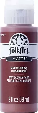 Matta akryylimaali ruskea - FolkArt Matte - Dark Brown 59 ml