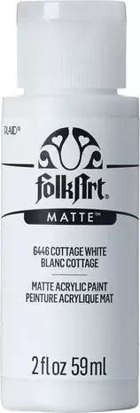 Matta akryylimaali valkoinen - FolkArt Matte - Cottage White 59 ml