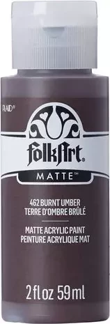 Matta akryylimaali ruskea - FolkArt Matte - Burnt Umber 59 ml
