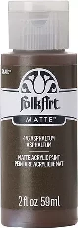 Matta akryylimaali ruskea - FolkArt Matte - Asphaltum 59 ml