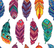 Riisipaperi 3 kpl - Feathers - Belles and Whistles