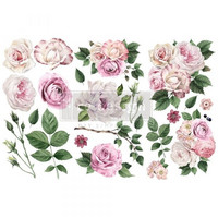 Siirtokuva - 45x30 cm - Delicate Roses - Prima Redesign Decor Transfer