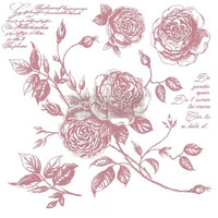 Leimasinsetti - 30x30 cm - Prima Re-design Decor Stamp - Romance Roses