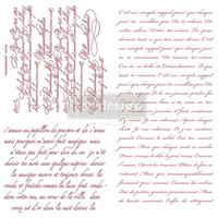 Leimasinsetti - 30x30 cm - Prima Re-design Decor Stamp - Vintage Script