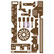 Koriste 13x20 cm -  Prima Marketing All the Parts Chipboard Diecut