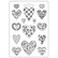 Muotti - A4 - Stamperia Soft Mould Christmas Patchwork Hearts