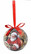 Huurteinen joulupallo joulupukki - 7,5 cm