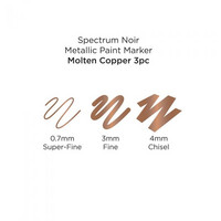 Kupariset maalitussit - Spectrum Noir Metallic Paint Markers Molten Copper