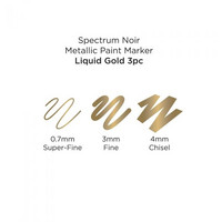 Kultaiset maalitussit - Spectrum Noir Metallic Paint Markers Liquid Gold