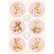 Decoupage-arkki A4 - Stamperia Rice Paper Daydream Rounds Bear Pink