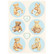 Decoupage-arkki A4 - Stamperia Rice Paper Daydream Rounds Bear Blue