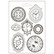 Muotti A4 - Stamperia Soft Mould Garden of Promises Clocks