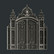 Silikonimuotti - Muotin koko n. 12x12  cm - Ornate Gate Zuri