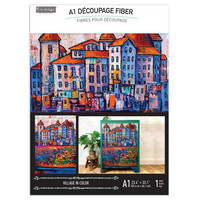 Decoupage-kuitupaperi 59x84 cm - Village In Color Re-Design Decoupage Fiber Paper