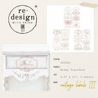 Siirtokuva 64x27 cm - Vintage Labels III Re-Design with Prima Decor Transfer