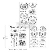 Siirtokuva 64x27 cm - French Labels Re-Design with Prima Decor Transfer
